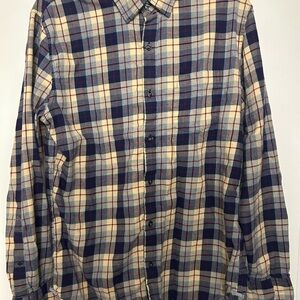 Bonobos Men's Plaid Button-Down Shirt in Navy and Cream